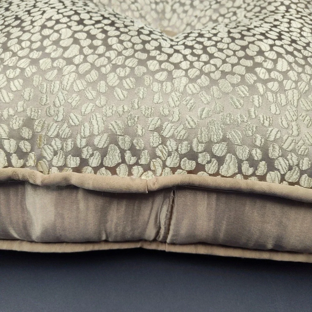 VTG Couch Pillow Square Luxery‎ Gold 17x17x3 Covers Throw Sparkling BL3.3GO3533